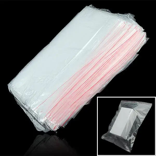 Пластиковые пакеты WITUSE WX на молнии 25X35 см 100 шт. пластиковые прозрачные маленькие