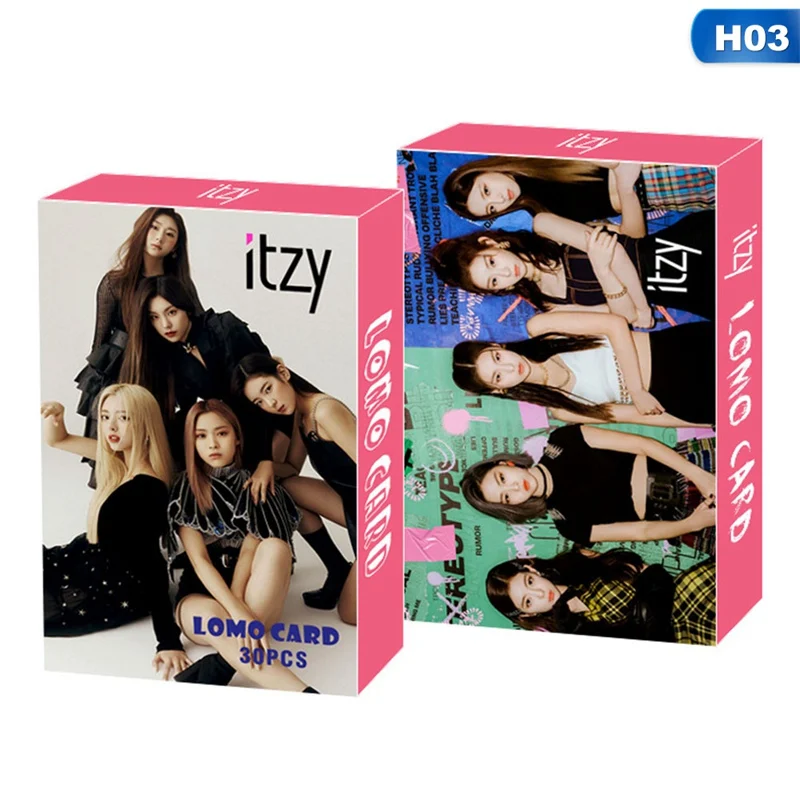 

30pcs/set Kpop ATEEZ Lomo card GOT7 TWICE TXT NCT ITZY Photocard HD photo print album photocard for fans gifts