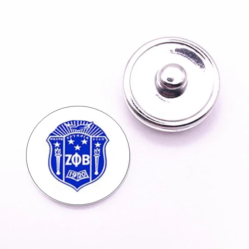 Греческая буква 8 стилей ZETA PHI BETA Sorority 18 мм Glaas застежка талисман подходит DIY Кнопка
