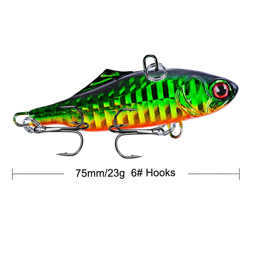 

1PCS Sinking Vib Vibration Fishing Lure 7.5cm 23g Artificial Hard Bait 3D Eyes crankbait Wobblers Peche Isca