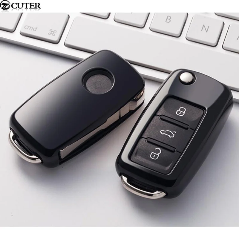 Популярный ТПУ чехол для автомобильного ключа Volkswagen Passat Santana Tiguan Bora Jetta