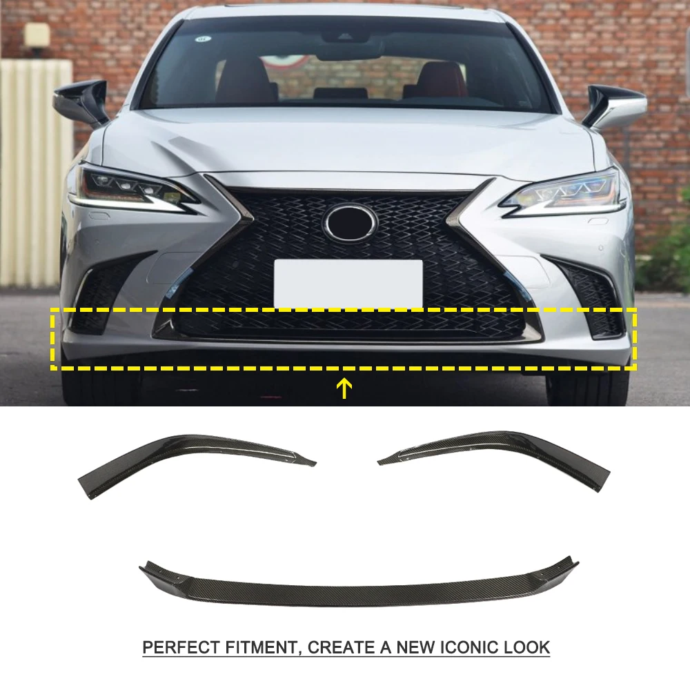 Передний бампер из углеродного волокна/ФАП спойлер для Lexus ES F-Sport 2018 2019 передний