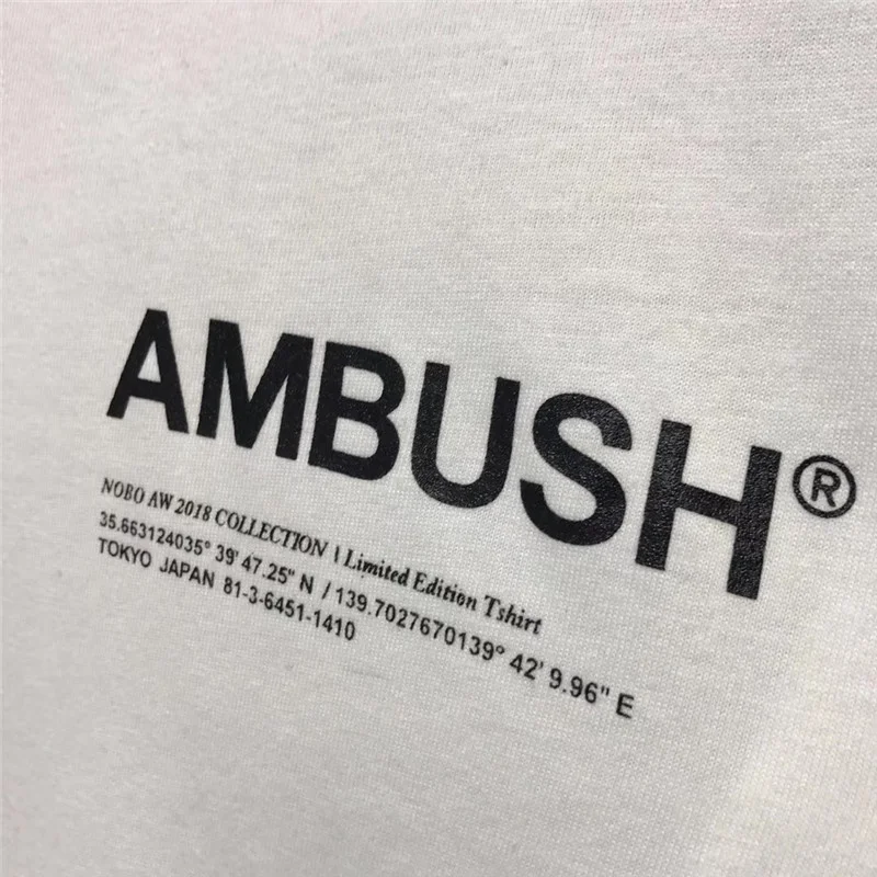 19ss Ambush футболка для мужчин и женщин 1:1 высокое качество светоотражающая Хай-стрит
