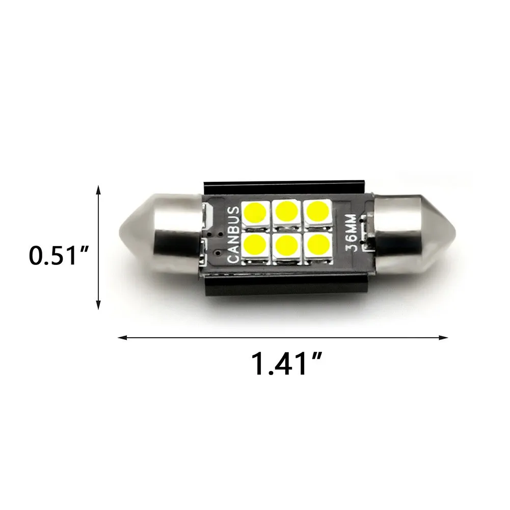

Replacement Light Bulbs White Parts 36MM 6418 6411 Accessories High Power