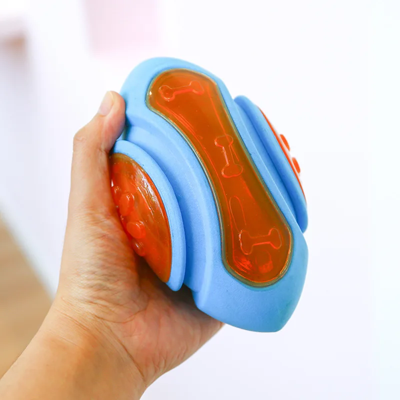 

Toy Interactive Dog Toys for Large Dogs Teeth Cleaning Rubber Dog Toys for Dog Chewing Bite Resistant Squeaky Training Playing