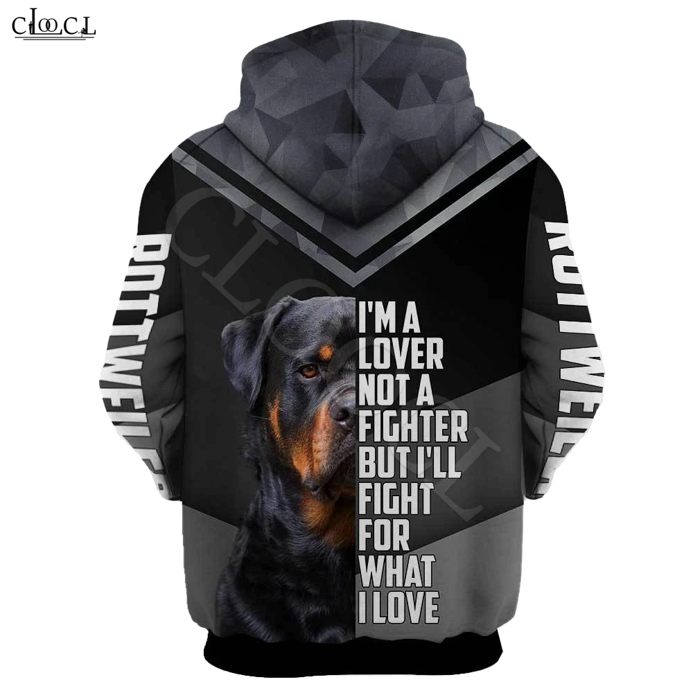 2021 модная толстовка с 3D принтом любимых не бойцов ротвейлера мужская и женская