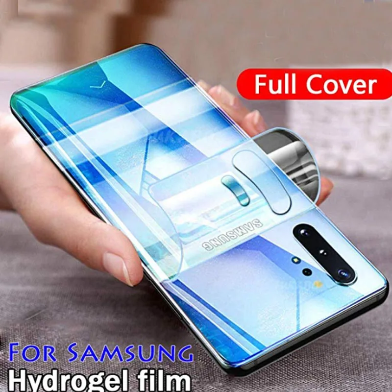 

2PCS Back TPU Hydrogel Film For Samsung A9 2020 A8 Plus 2018 A7 2017 S10 Anti-Scratch Sensitive Back Protector