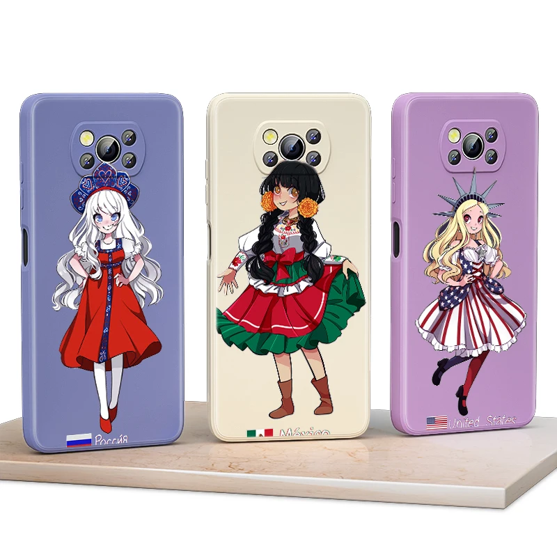 

Ethnic Style Girl For Xiaomi 6X CC9 E A3 Lite A2 Mix 3 4 Poco X3 NFC X2 M2 C3 M3 Pro F3 GT Liquid Silicone Phone Case