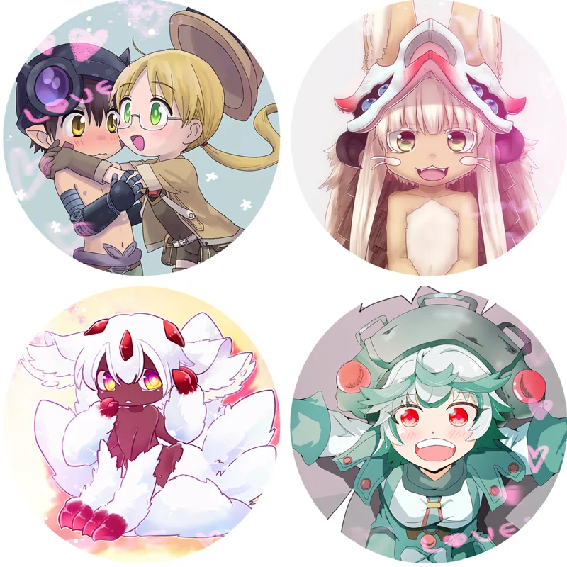 Сделанные в бездну броши значок мультяшная аниме фигурка Nanachi круглая