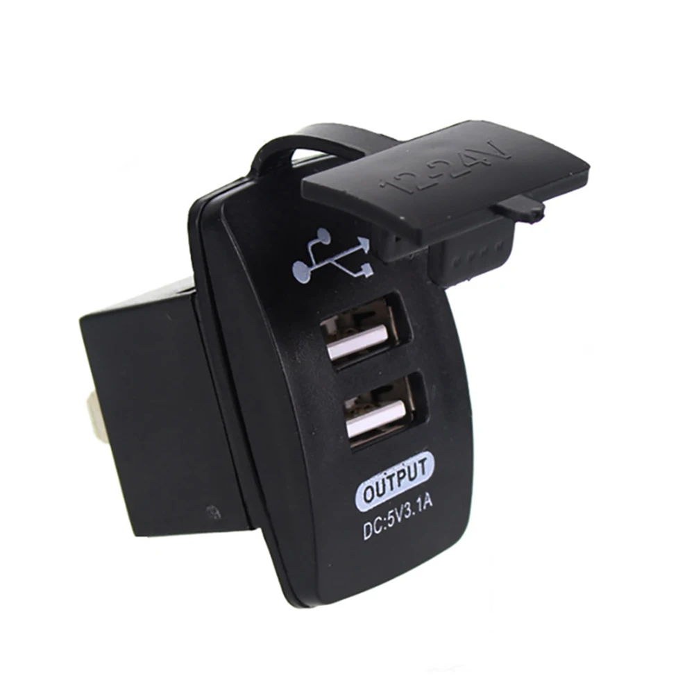 1 шт. 5 в 3.1A двойной usb порт автомобильное зарядное устройство гнездо адаптера Питание выход для 12 В 24 В Автомобильное зарядное устройство для мобильного телефона мотоцикла s