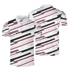 Мужское Летнее поло-поло, с 3D принтом, прямая полоска, косая полоска, дышащая, с коротким рукавом, с отворотом, уличная одежда