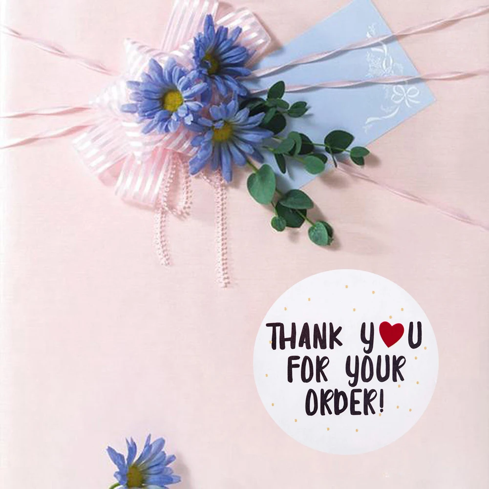 

500pcs Handmade Thank You For Your Order Sticker for Business Label Stickers Packaging Seal Autocollants d'tiquettes