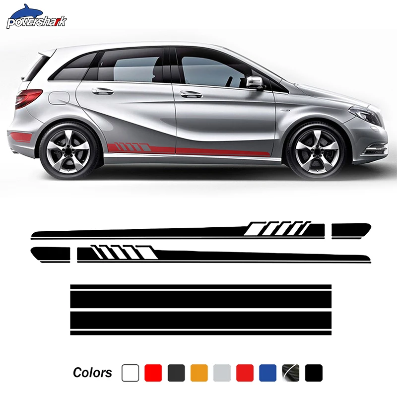 

Edition 1 AMG Car Hood Bonnet Line Decal Door Side Stripes Skirt Sticker For Mercedes Benz B Class W246 W247 B180 Accessories