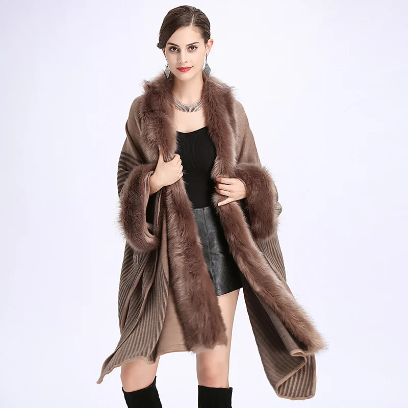 Зима осень шаль искусственный кашемир теплое толстое пальто 2019 один размер пончо