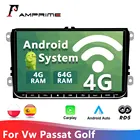 Автомагнитола AMPrime, мультимедийная стерео-система на Android 10, 4 Гб ОЗУ, 8 ядер, для Volkswagen Golf, Polo, skoda, типоразмер 2 Din