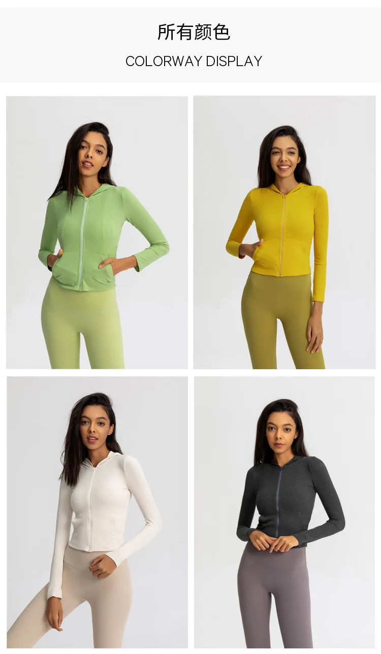 

Sports Female Show Thin Tight Elastic Quick Dry Suit Running Top Long-sleeved Fitness Suit Sports Jacket Women Exercise 07MH407