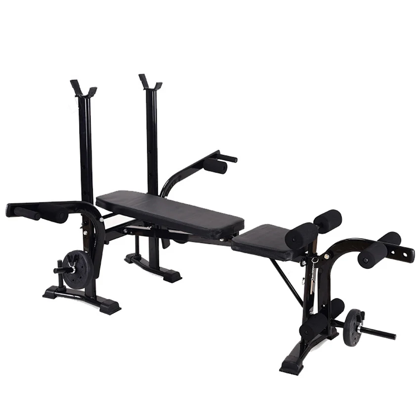 YCJ-001B Multifunctional Gym Weight Bench Dumbbell Stool Foldable Abdominal Sit-Up Supine Board Press Bench Fitness Equipment