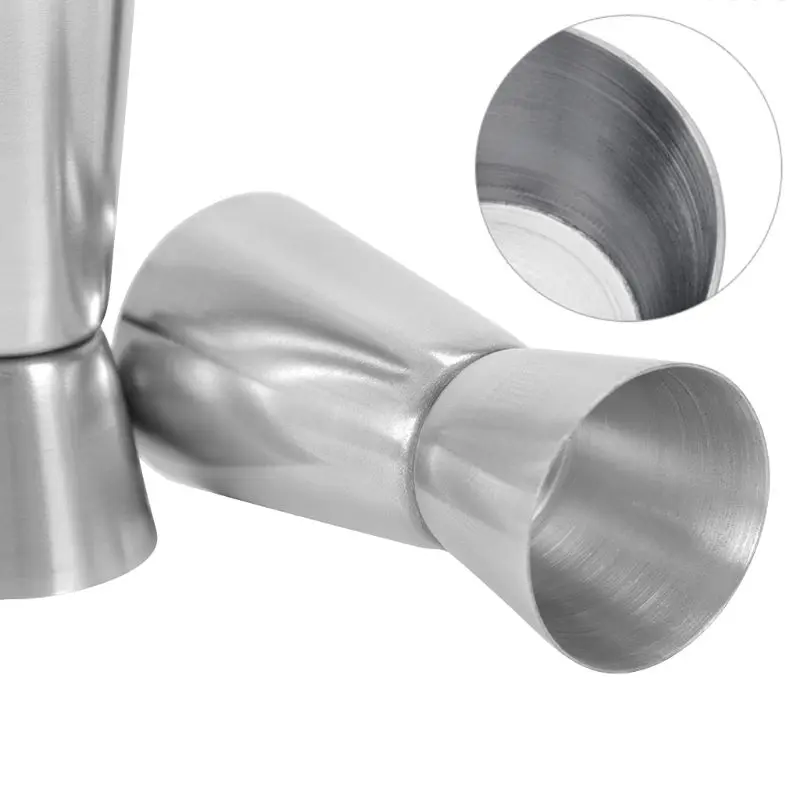 25/50 мл Нержавеющая сталь коктейльное мерный стаканчик двойной измерения выстрел