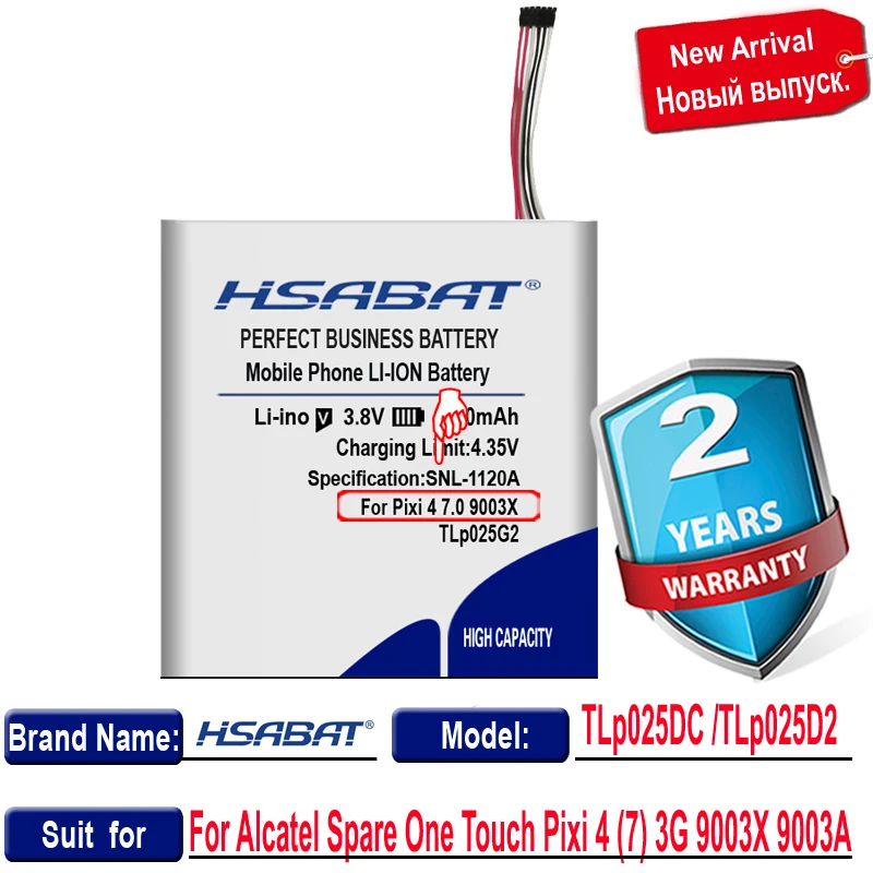 Аккумулятор HSABAT TLP025GC TLP025G2 4200 мАч для Alcatel запасной аккумулятор One Touch Pixi 4 (7) 3G 9003X