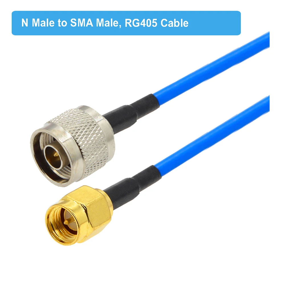 

1PCS N Female to SMA Male Plug Blue RG405 RF Coaxial Pigtail Cable RG-405 Extension Jumper Adapter 15CM 50CM 1M 2M 5M