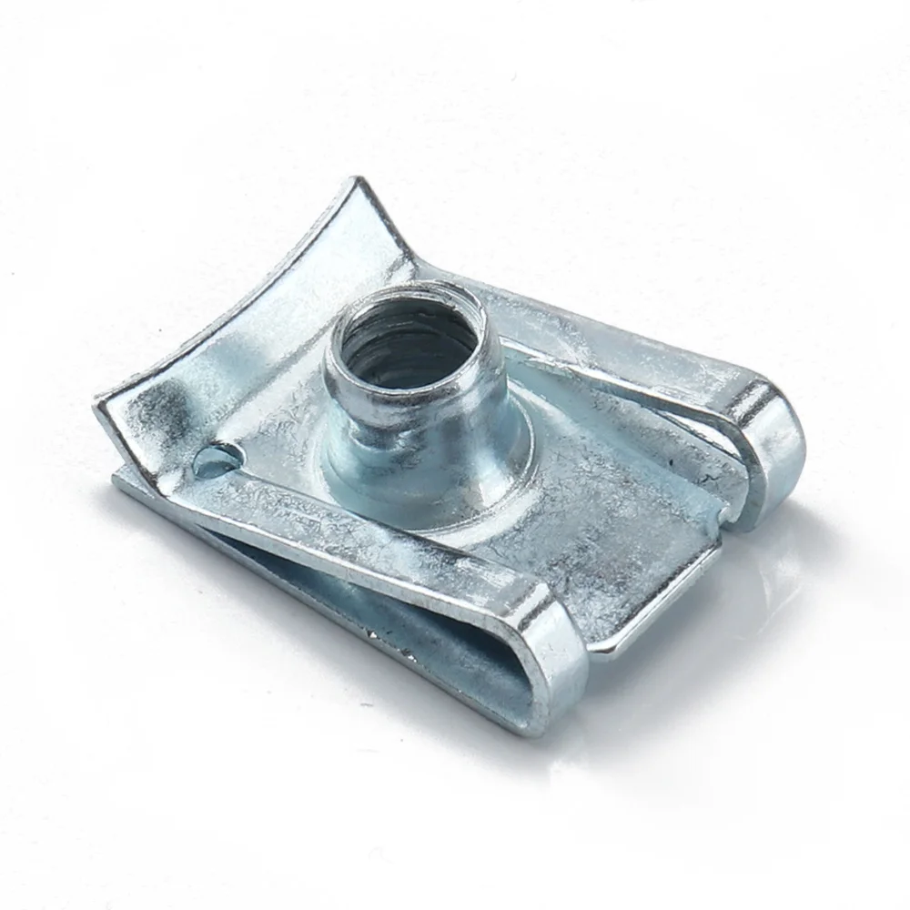 

10pcs M8 Motorcycle Fairing Bodywork Panel U Clips Manganese Steel Spire U Clip U Nut Fasteners (Silver)