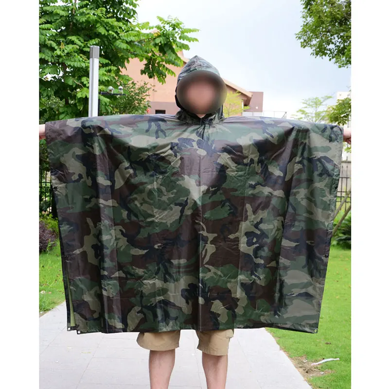 Военная Униформа Водонепроницаемый дождевая куртка дождевик пончо от дождя для