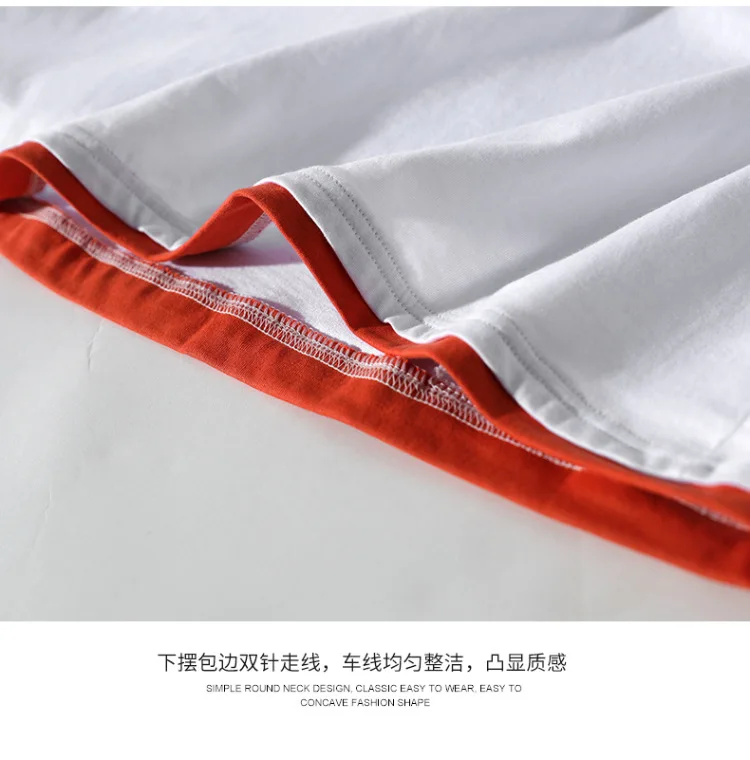 

Fake two-piece short-sleeved T-shirt men's summer loose top round neck Japanese half sleeve T-shirt oversized t shirt cartoon