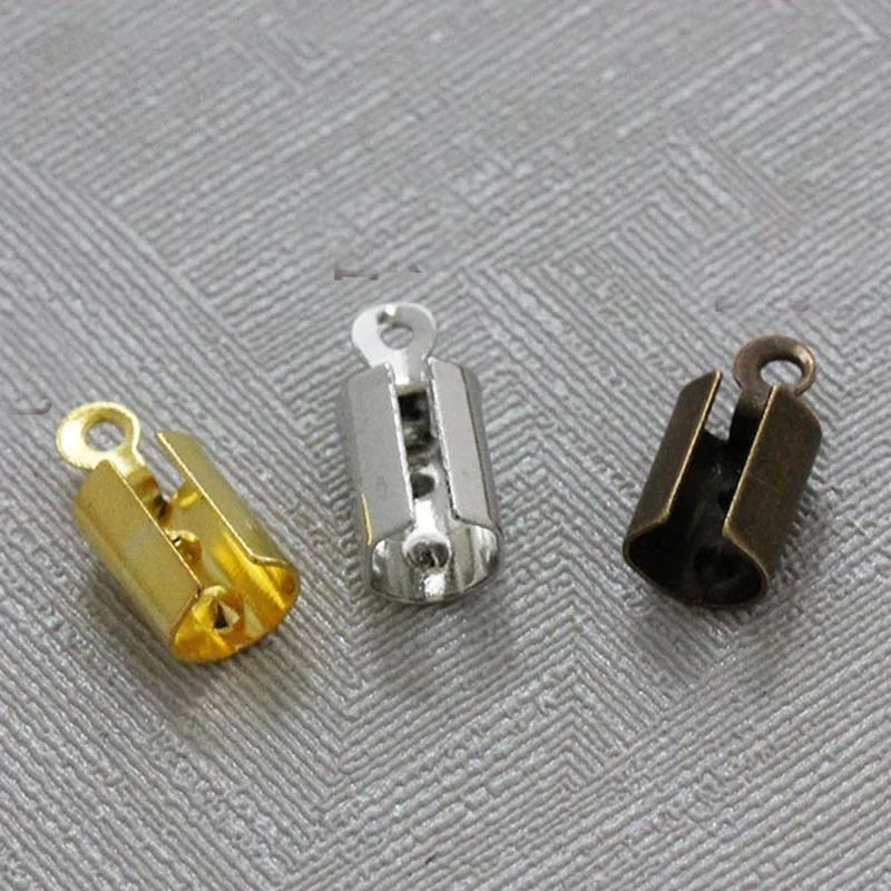 Обжимные бусины трубчатая крышка обертка колье кожаные шнуры цветная веревка