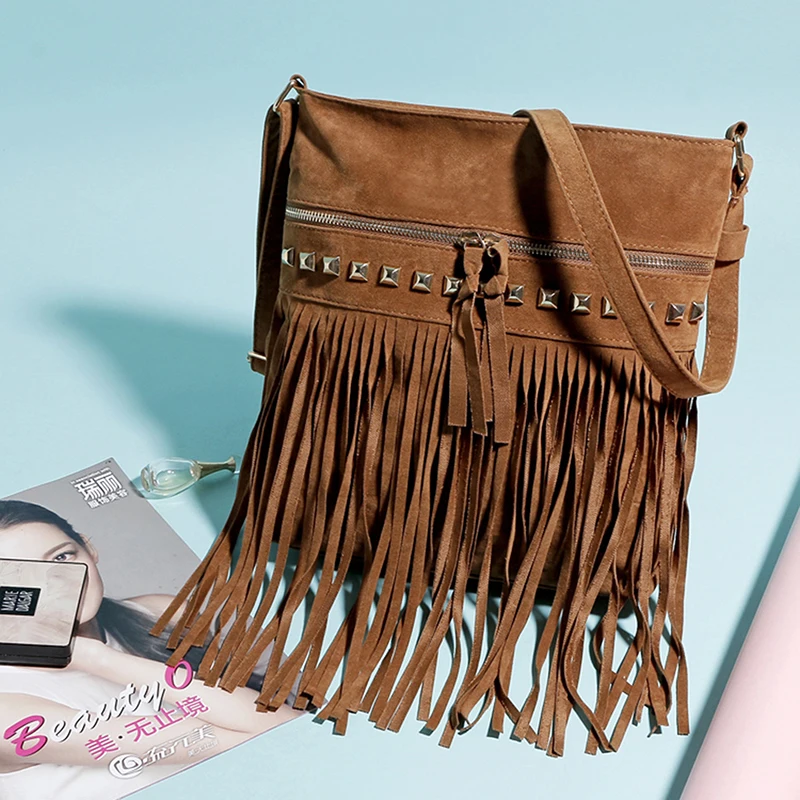 

Women Pu Leather Bag Female Fashion Shoulder Bags Famous Brand Crossbody Bags Fringe Tassel Women Messenger Bags Herald