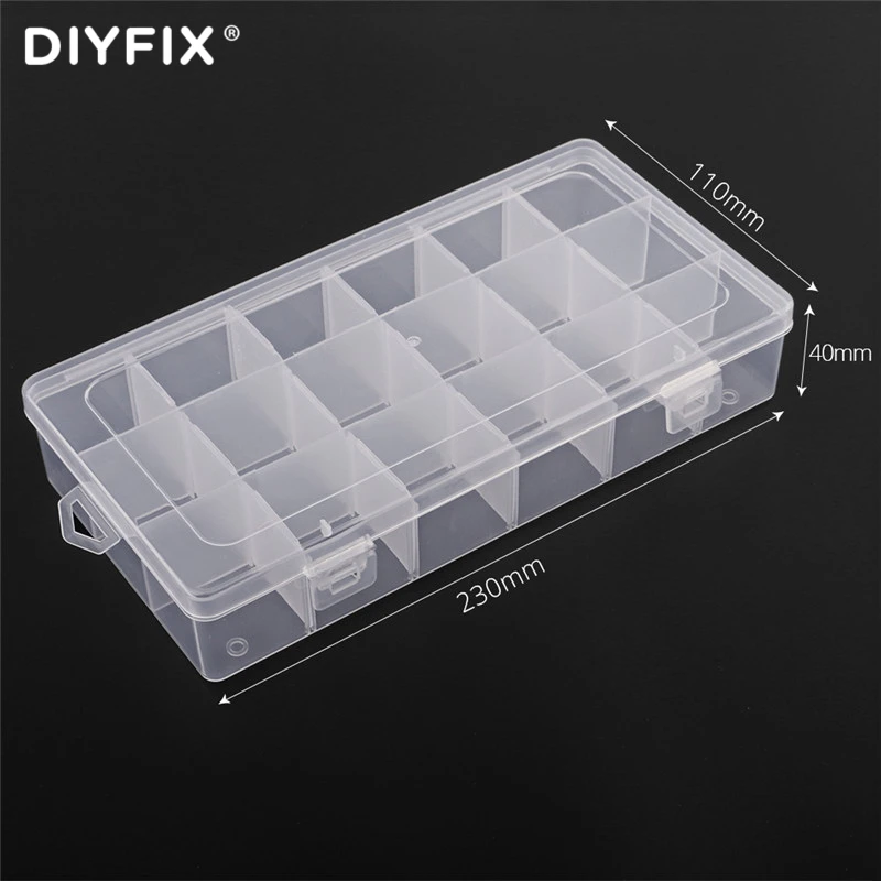 Прозрачная пластиковая коробка DIYFIX для инструментов ювелирных изделий