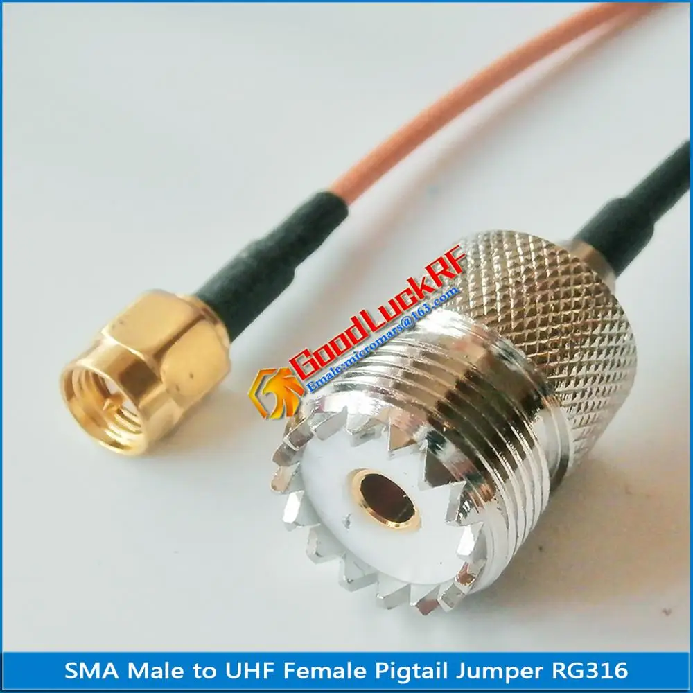 1X штекер PL259 SO239 UHF гнездо SMA RF Разъем Pigtail Jumper RG316 кабель 50 Ом низкие