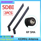 GRANDWISDOM 2 шт. 433 МГц Антенна 5dbi sma гнездовая lora антенна pbx iot модуль lorawan сигнальный приемник антенна с высоким коэффициентом усиления