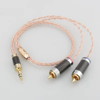 hifi 0 5m1m1 5m2m3m5m 3 5mm to 2 rca audio cable 3 5mm male to 2 rca male stereo cable for mp3 dvd amplifier