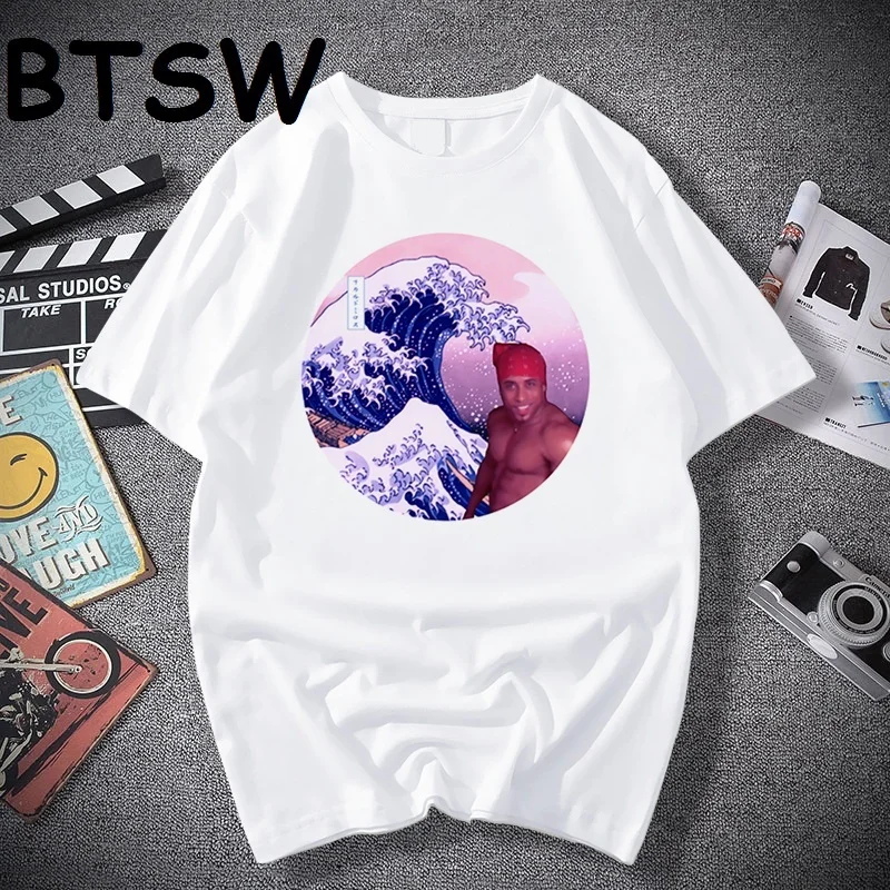 Мужская футболка с принтом Great Wave Off Ricardo Milos летняя брендовая одежда веселая