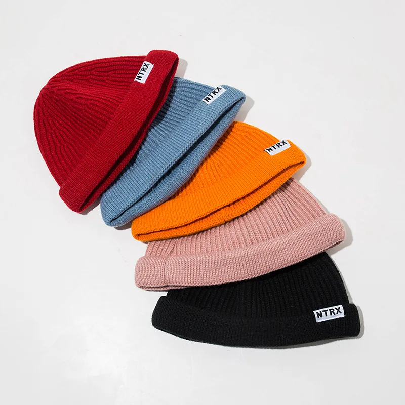 

Spring Brimless Hat Beanie Hat Men Women Hip Hop cap Wool Retro Adjustable Brimless Hat Literary Landlord Sailor Cap Retro Skull