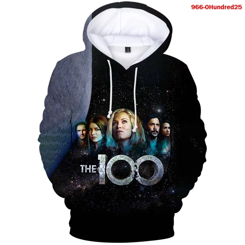 

2021 New TV Show The 100 Print Men Hoodie Autumn Winter Casual Swearshirt Women Cool Hip Pop Streetwear Oversize The 100 Hooded