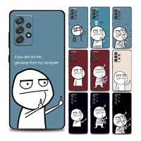 funny man middle finger phone case for samsung a01 a11 a12 a21s a31 a41 a42 a51 a71 a02s a32 a02 a52 a72 a22 a52s a03s tpu cover