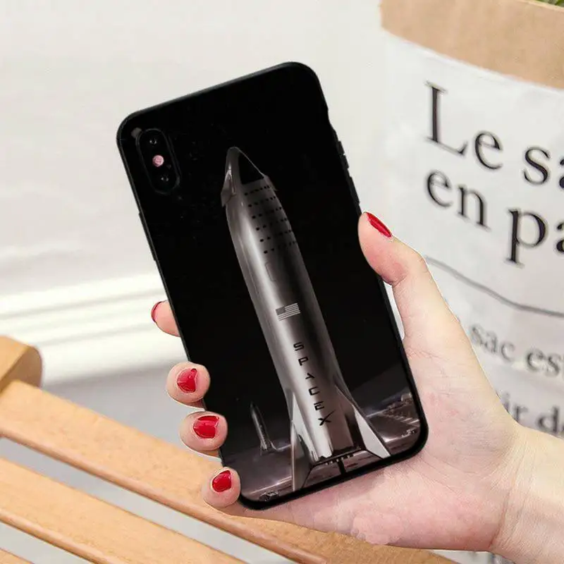 

ZFGHSHYQ SpaceX Black Soft Silicone Phone Case For HUAWEI P10 10plus 20 30 30lite 40pro Mate10 20 30 Pro Honor 8X 20