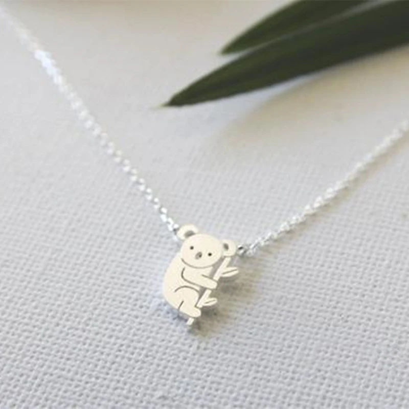 Австралия ожерелье коала для женщин ошейник Mujer золотая цепочка из нержавеющей