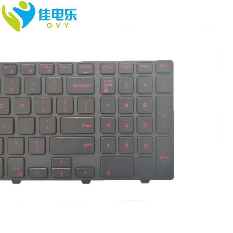 Клавиатура для ноутбука OVY US DELL Inspiron 15 3000 5000 3541 3542 3543 5542 5545 5547 17 с подсветкой