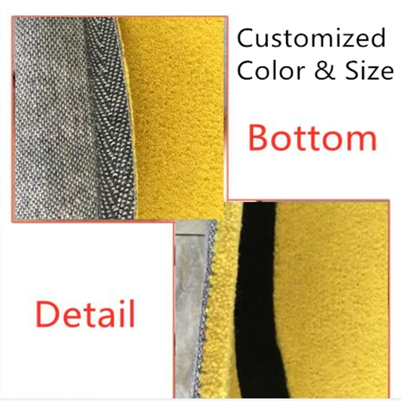 Утолщенный меховой желтый ковер для спальни с рисунком улыбки стандартные