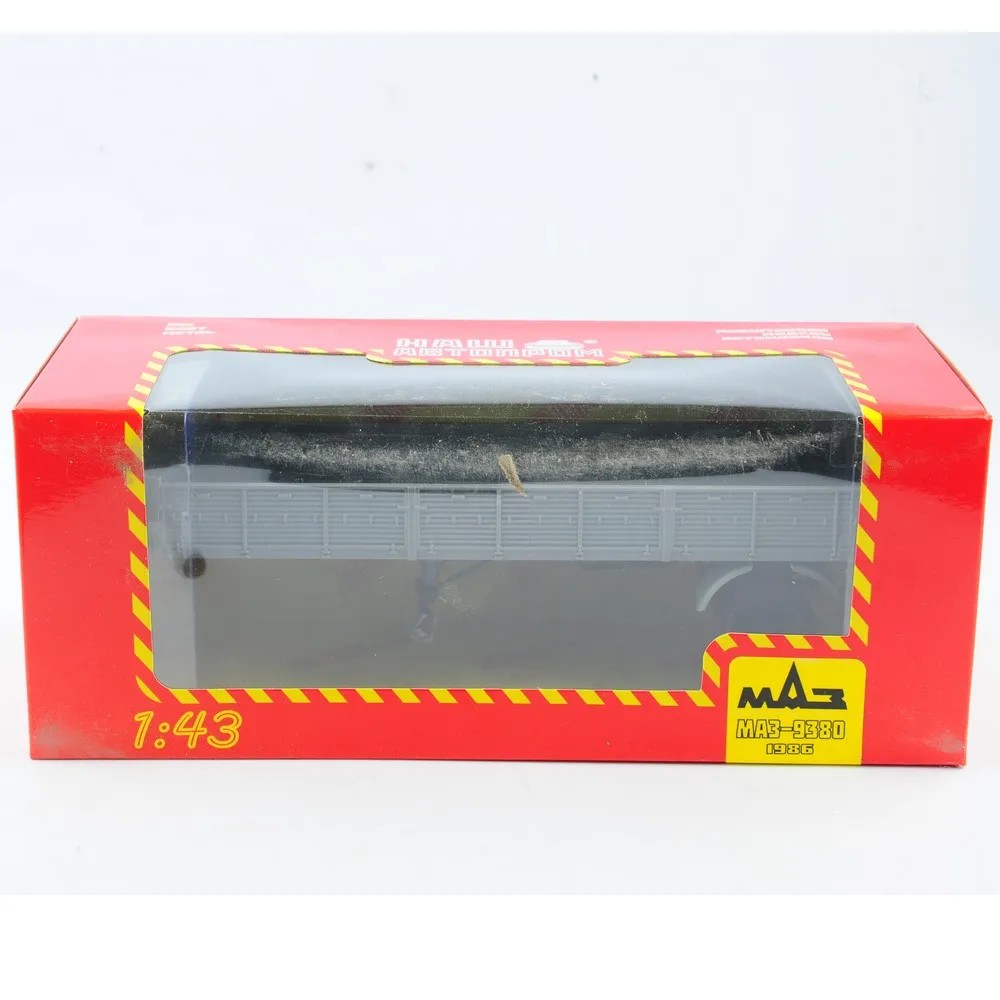 

HAW ABTONPOM MA3-9380 Grey Truck Container Cargo Trailer 1:43 Scale Classic Russia Lorry Van Vehicle Model Diecast Cars Gift Toy