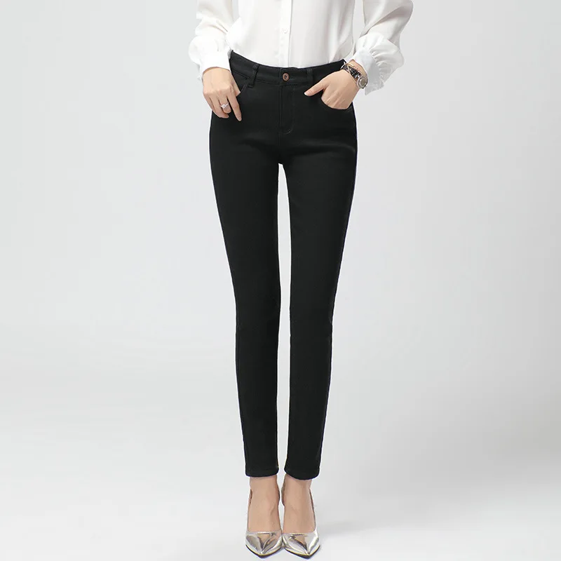 

High Waist Super Skinny Jeans Women Retro Stretch Slim Washed Pants Winter 2020 Small Feet Pencil Pants Leggings Jean Fashion