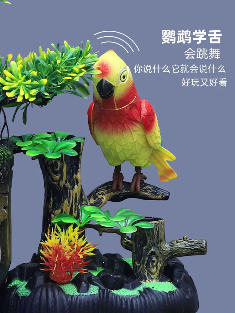 

High Mountain Fortune Artificial Mountain and Fountain Feng Shui Wheel Fish Tank Opening Gifts Housewarming Gifts Fortune
