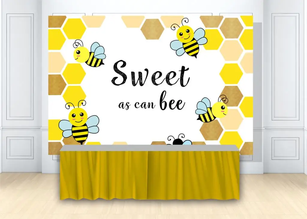 Милый как может Пчела детский душ фон Золотой Шмель пчела желтый день соты Дети