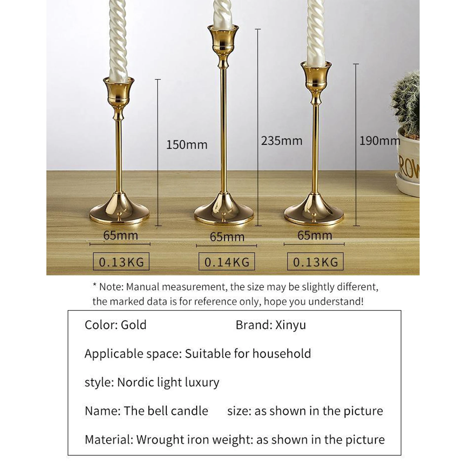 

Gold Metal Candlestick Holder Gold Wedding Table Dinner Candle Stick Stand