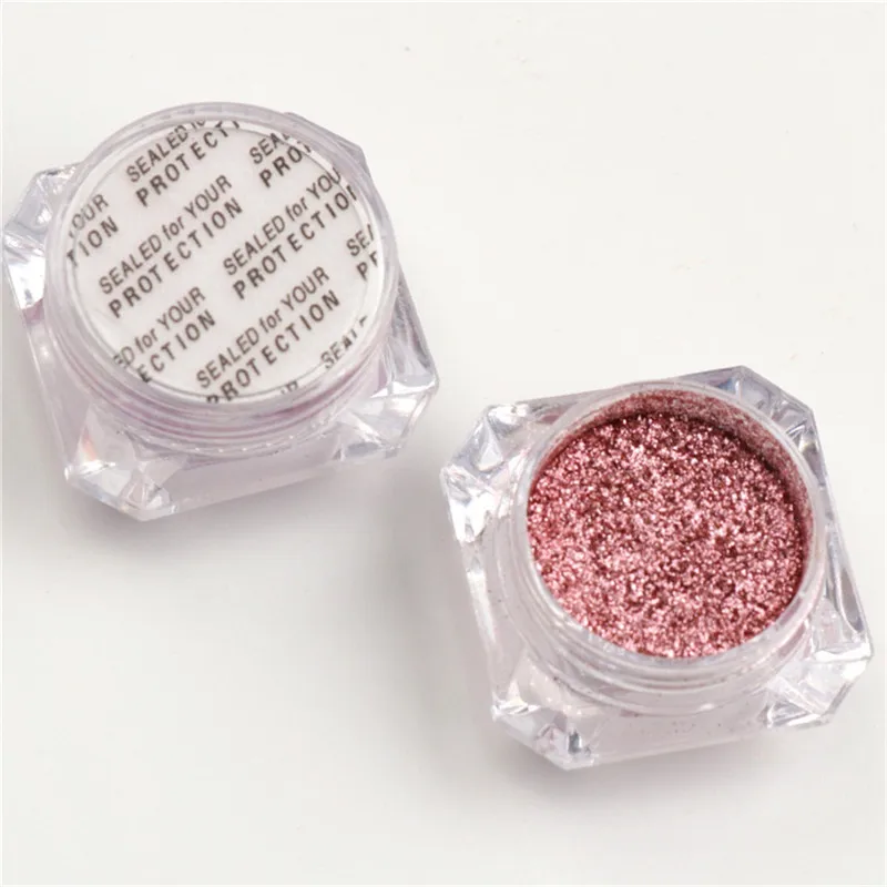 Rose gold 0,2 г блестящая зеркальная пудра для ногтей с единорогом, ультратонкая Хромовая голографическая пудра с изображением русалки Авроры, кристаллический Дегидратор для дизайна ногтей - Цвет: Rose gold