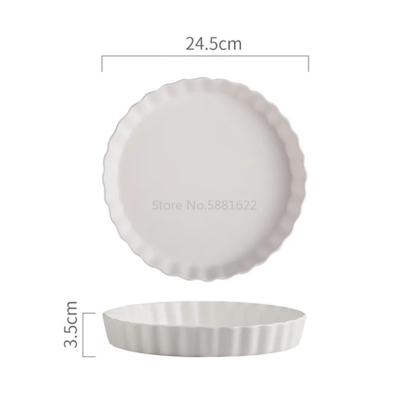 Круглый керамический десерт в скандинавском стиле 10 дюймов тарелка для торта