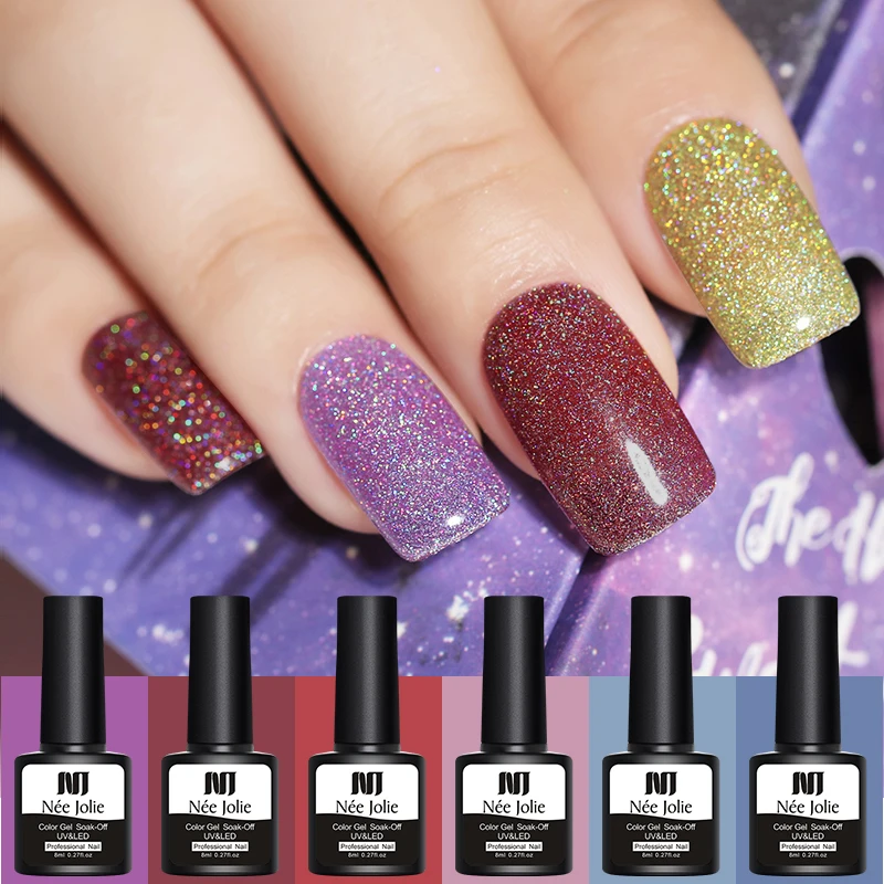 Красивый блестящий Гель-лак для ногтей Термальный желеобразный с опалом