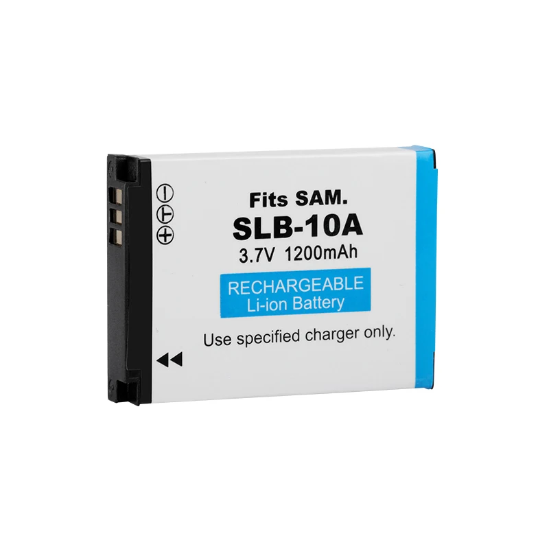 Аккумулятор SLB-10A SLB 10A 1200 мА ч для камеры Samsung PL50 60 65 P800 SL820 WB500 WB550 HZ10W IT100 L100 L110 L200 L210 |